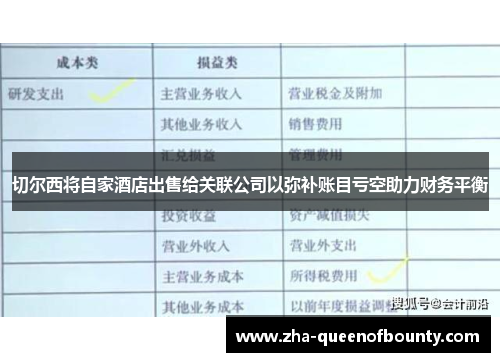 切尔西将自家酒店出售给关联公司以弥补账目亏空助力财务平衡 切尔西将自家酒店出售给关联公司以弥补账目亏空助力财务平衡
