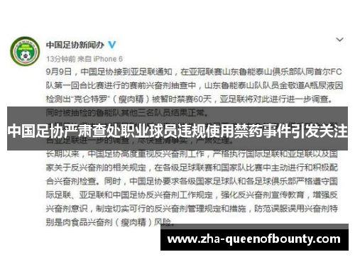 中国足协严肃查处职业球员违规使用禁药事件引发关注 中国足协严肃查处职业球员违规使用禁药事件引发关注